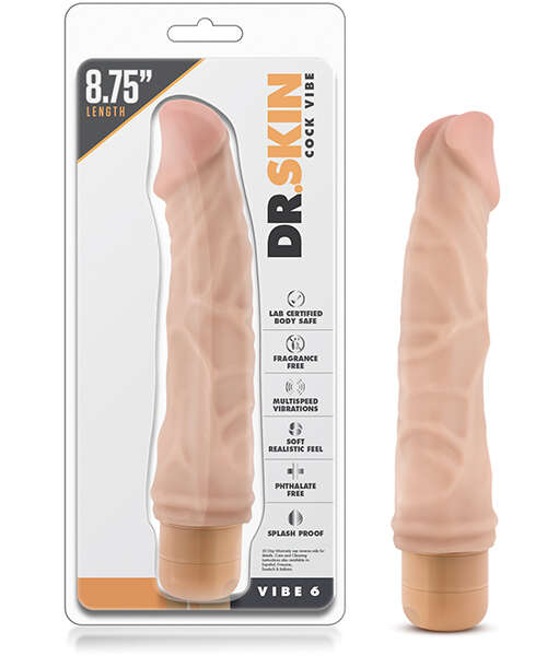 Blush Dr. Skin Vibe 9" Dong #6 - Beige