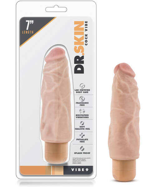 Blush Dr. Skin Vibe 7" Dong #9 - Beige
