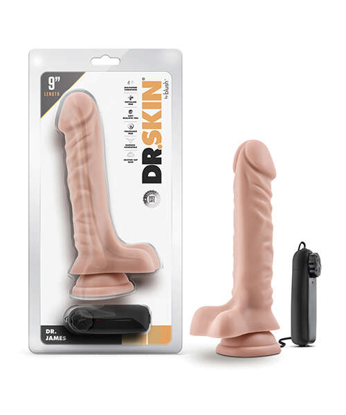 Blush Dr. Skin Dr. James 9" Cock w/Suction Cup - Vanilla