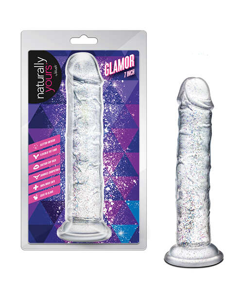 Blush Naturally Yours - Glamor - Sparkling Clear Dildo