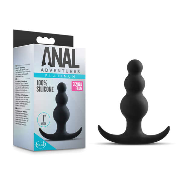 Blush Anal Adventures Beaded Plug - Black
