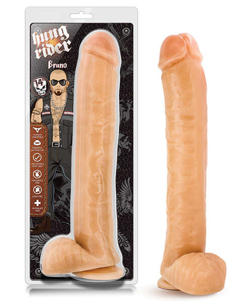 Blush Hung Rider Bruno 12" Dildo w/Suction Cup - Flesh