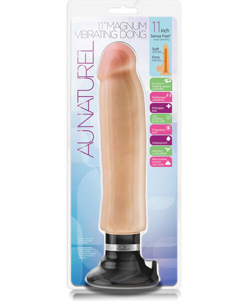 Blush Au Naturel 11" Magnum Vibrating Dong - Beige