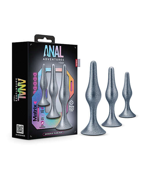 Blush Anal Adventures Matrix Genesis Plug Kit - Silver