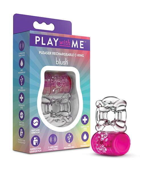 Blush Play With Me - Pleaser Rechargeable C-Ring - Pink