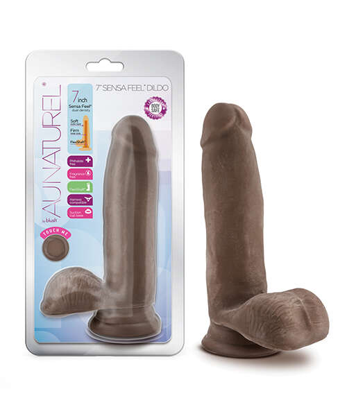 Blush Au Naturel 7" Sensa Feel Dildo - Chocolate