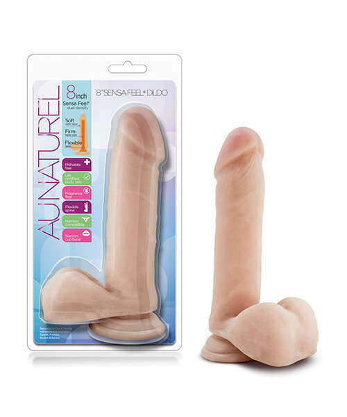 Blush Au Naturel 8" Sensa Feel Dildo - Beige