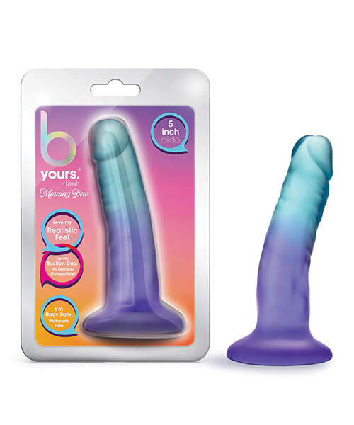 Blush B Yours 5" Morning Dew Dildo - Sapphire
