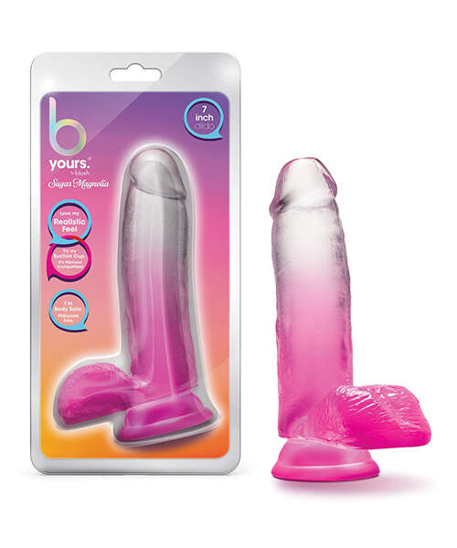 Blush B Yours 7" Sugar Magnolia Dildo - Fuchsia