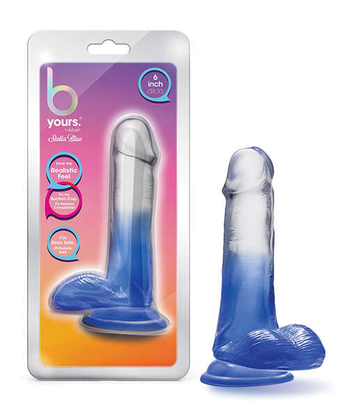 Blush B Yours 6" Stella Blue Dildo - Blue