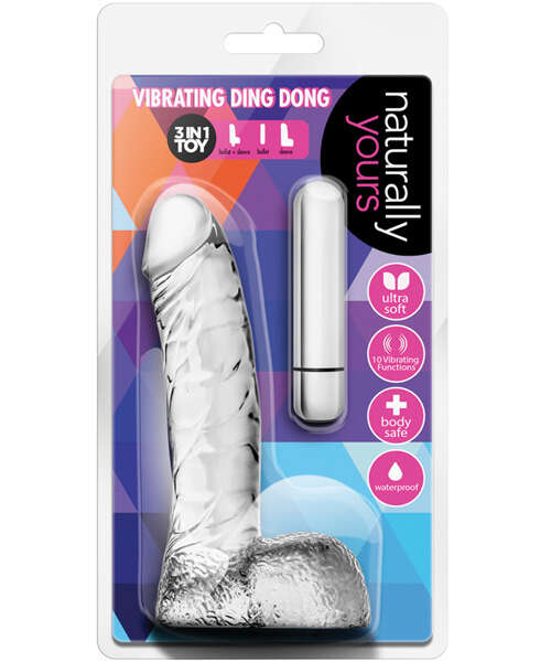 Blush Naturally Yours Vibrating Ding Dong - Clear