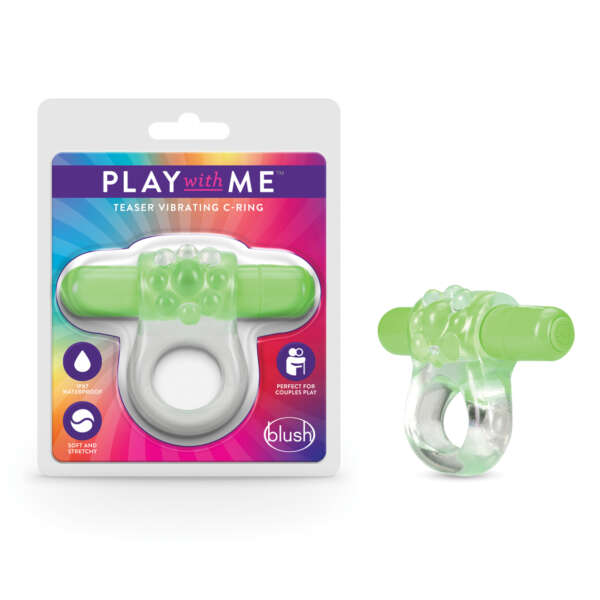 Blush Play With Me Teaser Vibrating C Ring - Green