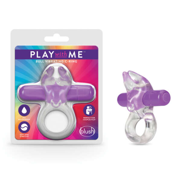 Blush Play With Me Bull Vibrating C Ring - Purple