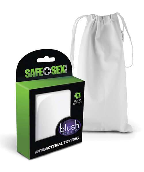 Blush Safe Sex Antibacterial Toy Bag Medium - White