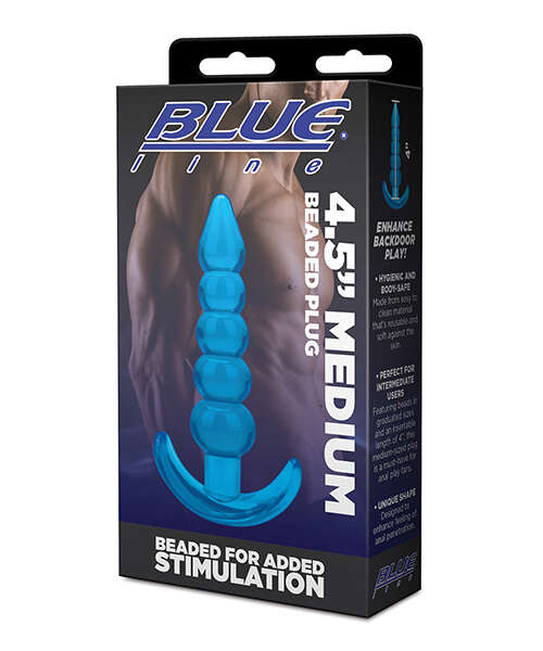 Blue Line C & B 4.5" Beaded Plug - Jelly Blue Medium