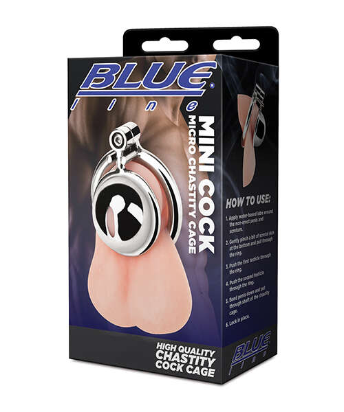 Blue Line Mini Cock Micro Chastity Cage