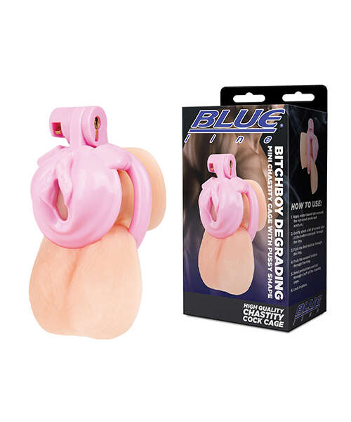 Bitchboy Degrading Mini Chastity Cage w/Pussy Shape