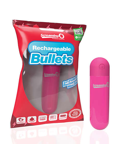 Screaming O Rechargeable Bullets - Pink