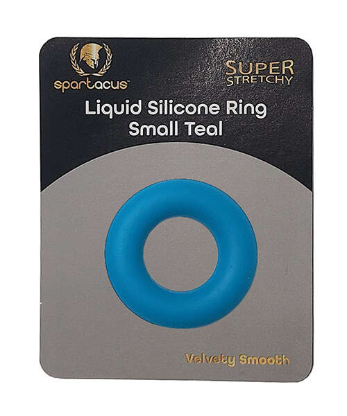 Spartacus Liquid Silicone Cock Ring Small - Teal