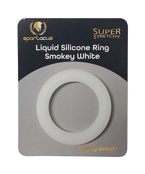 Spartacus Liquid Silicone Cock Ring - Smokey White