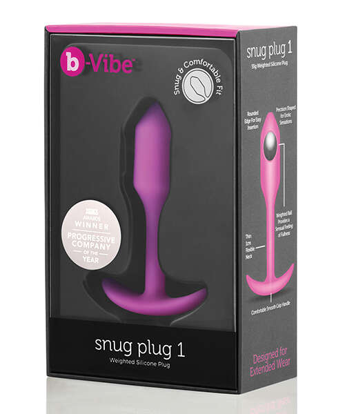 b-Vibe Weighted Snug Plug 1 - 55 g Fuchsia