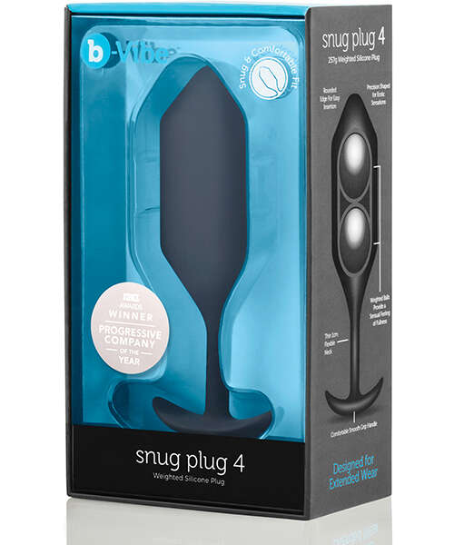 b-Vibe Weighted Snug Plug 4 - 256 g Black