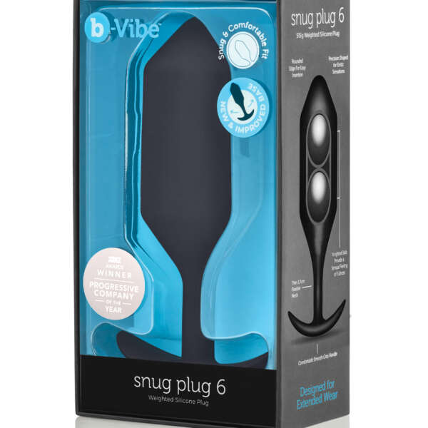 b-Vibe Weighted Snug Plug 6 - 515 g Black