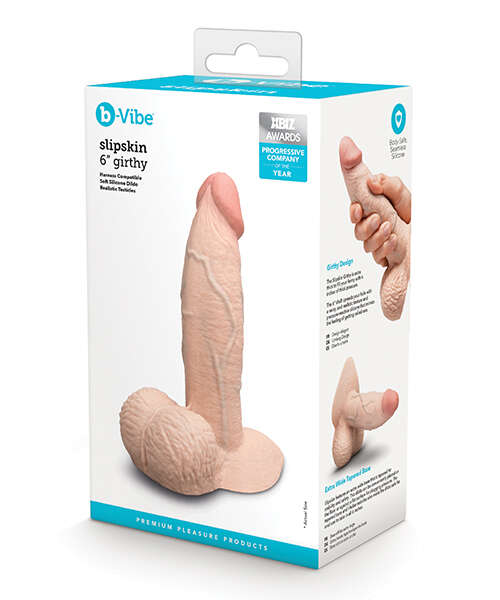 b-Vibe Slipskin 6" Girthy - Cream