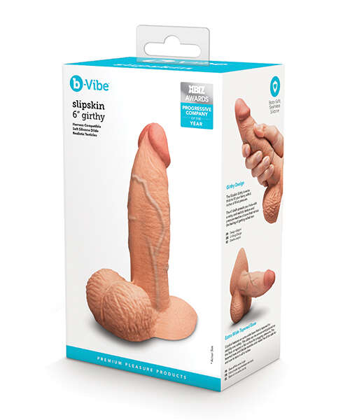 b-Vibe Slipskin 6" Girthy - Mocha