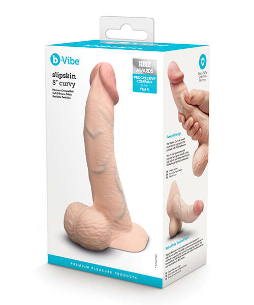 b-Vibe Slipskin 8" Curvy - Cream