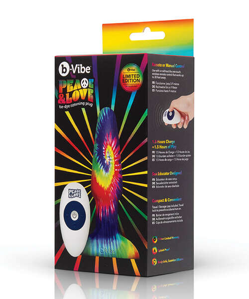 b-Vibe Peace & Love Tie-Dye Rimming Plug - Special Edition