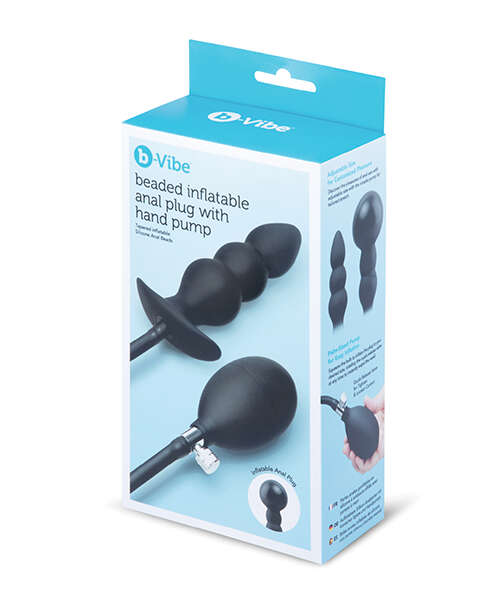 b-Vibe Beaded Inflatable Anal Plug w/Hand Pump