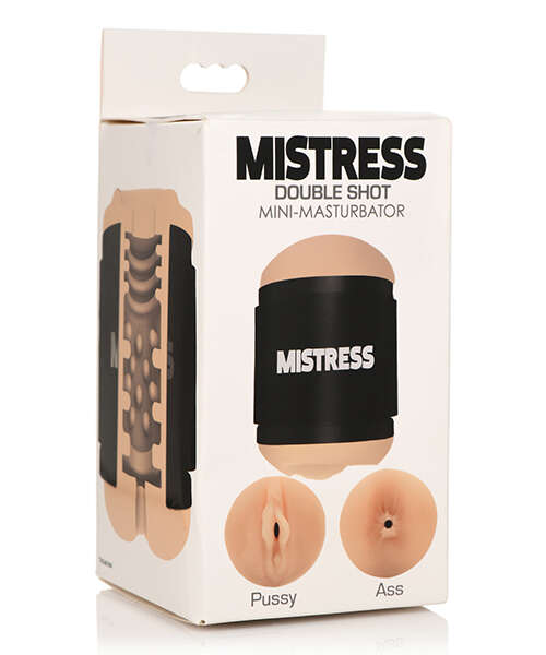 Curve Toys Mistress Double Shot Mini Masturbator Pussy & Ass - Light