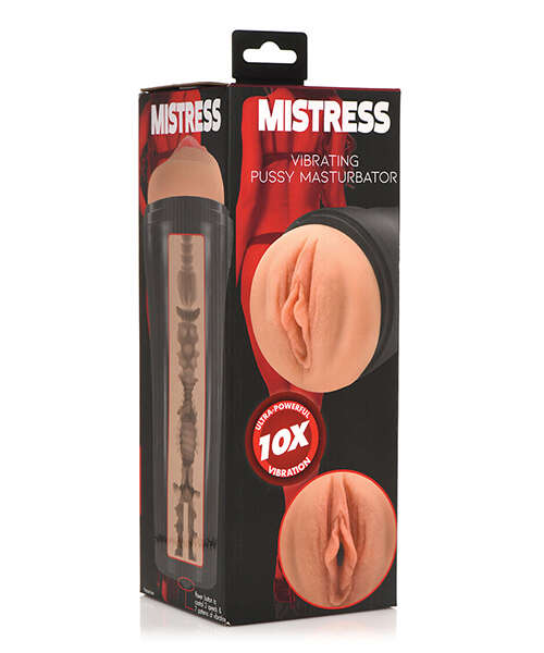 Curve Toys Mistress Vibrating Pussy Masturbator - Tan