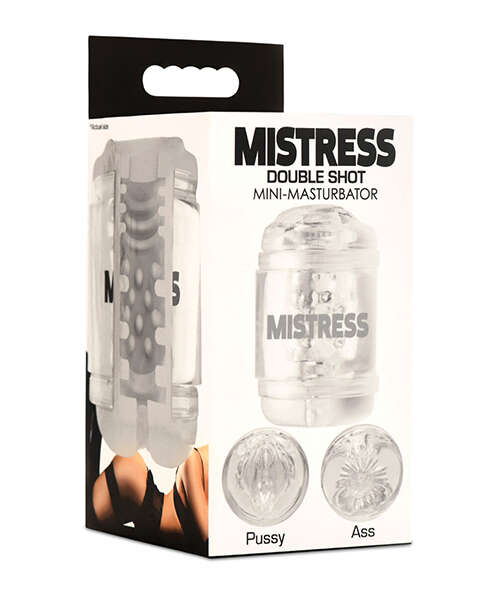 Curve Toys Mistress Double Shot Pussy & Ass Mini Masturbator - Clear