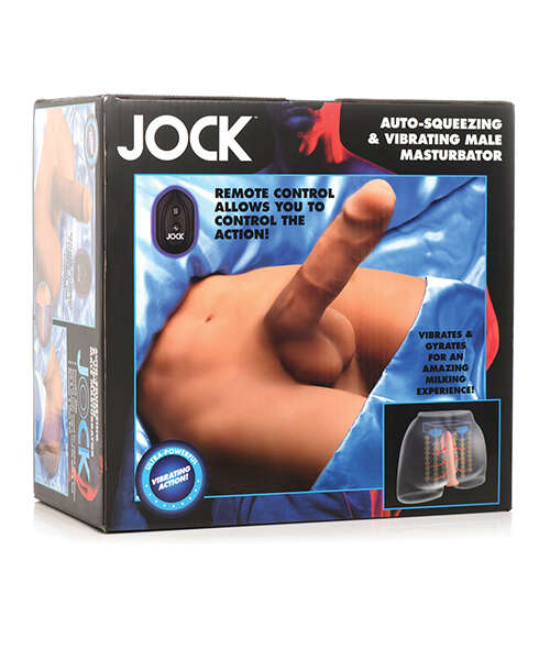 Curve Toys Jock Vibrating & Squeezing Male Masturbator w/Poseable Dildo