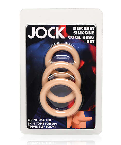 Curve Toys Jock Silicone Cock Ring Set of 3 - Light