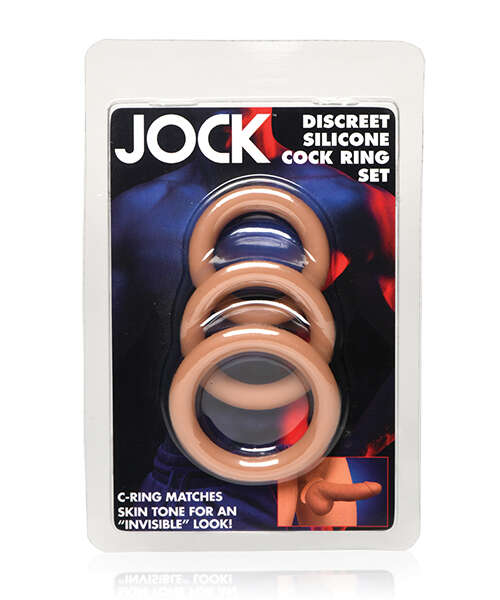 Curve Toys Jock Silicone Cock Ring Set of 3 - Medium