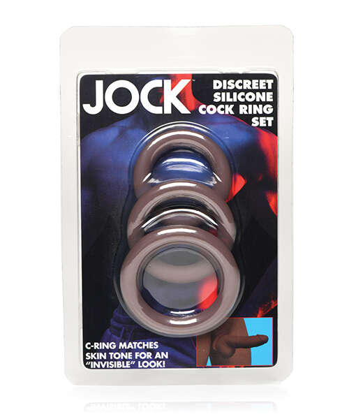 Curve Toys Jock Silicone Cock Ring Set of 3 - Dark