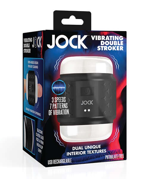 Curve Toys Jock Vibrating Double Stroker - Black