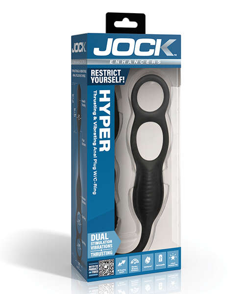 Hyper Thrusting and Vibrating Anal Plug w/C-Ring