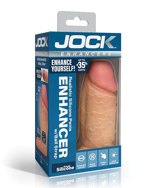 Curve Toys Jock Silicone Penis Extension Sleeve - Light