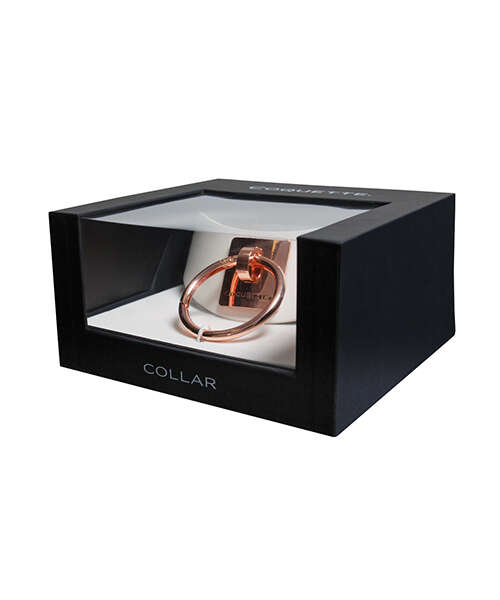 Pleasure Collection Adjustable Collar - White/Rose Gold