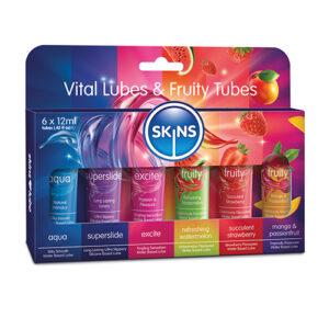 Skins Vital Lubes & Fruity Tubes - 12 ml Tubes Pack of 6
