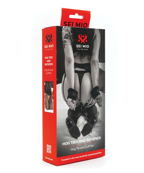 Sei Mio Hog Tied & Satisfied Hog Tie & Cuff Set - Black