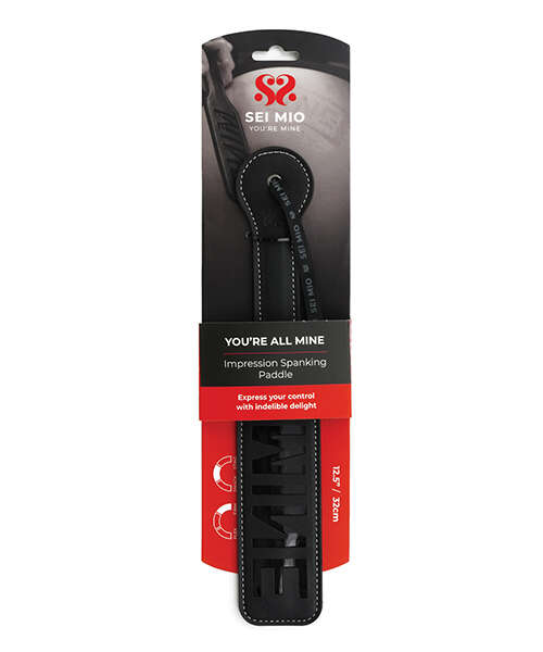 Sei Mio You're All Mine Impression Spanking Paddle - Black