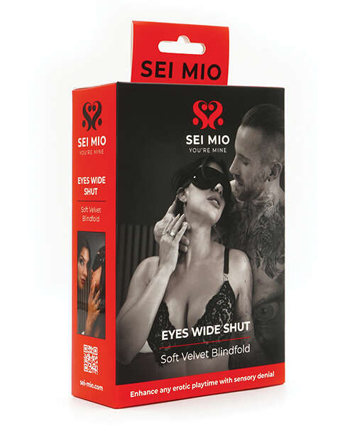 Sei Mio Eyes Wide Shut Soft Velvet Blindfold - Black