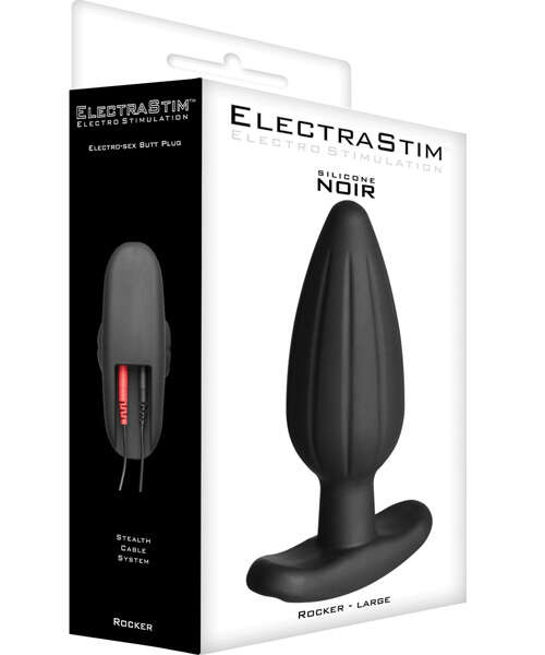 ElectraStim Silicone Noir Rocker Butt Plug - Large