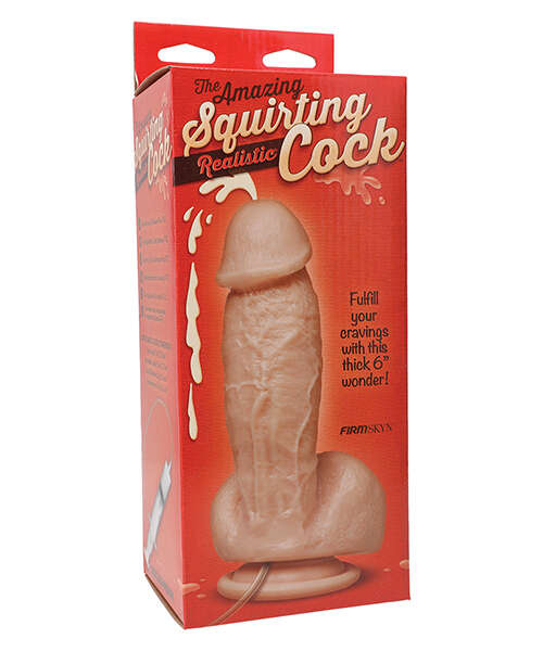 Squirting Realistic Cock w/Splooge Juice - Flesh