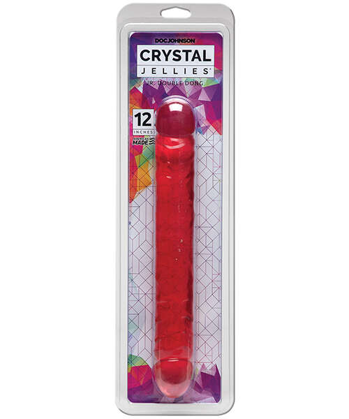 Crystal Jellies 12" Jr. Double Dong - Pink
